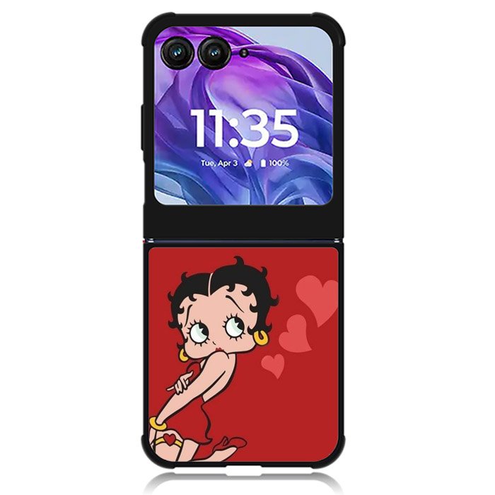 Betty Boop Red Background Motorola Moto Razr Plus 2024 , Moto Razr+ 2024 Case
