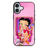 Betty Boop and Dog iPhone 16 Plus Case