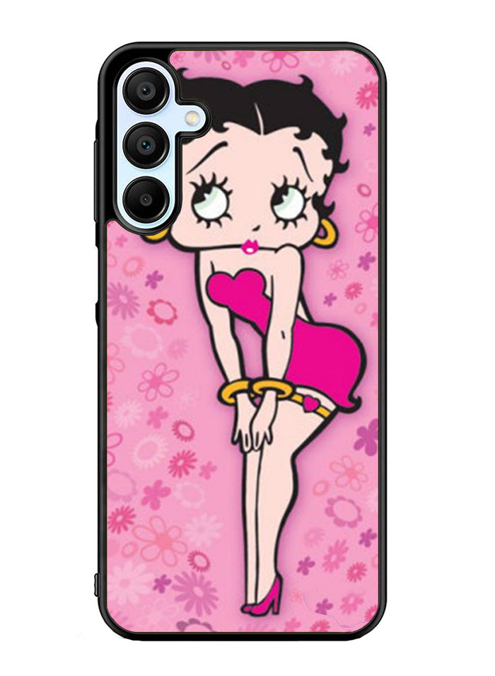 Betty Boop Pink Background flowers Samsung Galaxy A15 5G Case