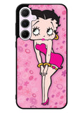 Betty Boop Pink Background flowers Samsung Galaxy A55 5G Case
