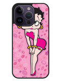 Betty Boop Pink Background flowers Google iPhone 14 Pro Case OV1885