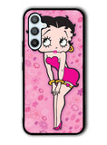 Betty Boop Pink Background flowers Samsung Galaxy A54 5G Case