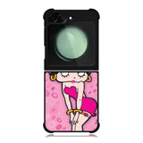 Betty Boop Pink Background flowers Samsung Galaxy Z Flip 6 Case