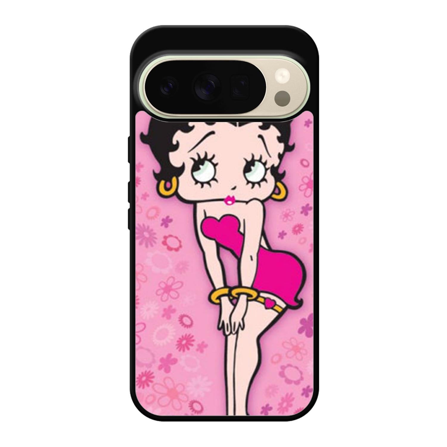 Betty Boop Pink Background flowers Google Pixel 10 Pro XL Case