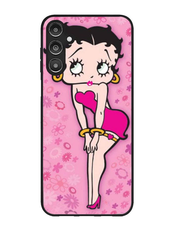 Betty Boop Pink Background flowers Samsung Galaxy A14 5G Case