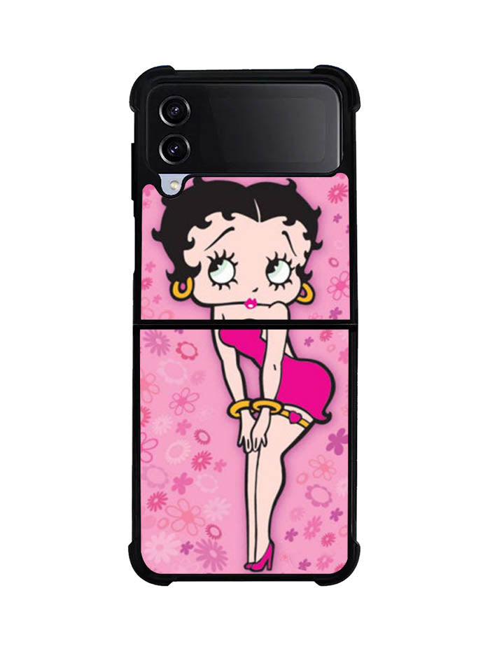 Betty Boop Pink Background flowers Samsung Galaxy Z Flip 4 5G 2022 Case
