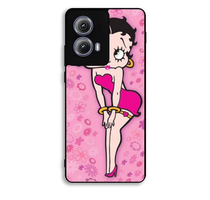 Betty Boop Pink Background flowers Motorola Moto Edge 2024 Case OV3352