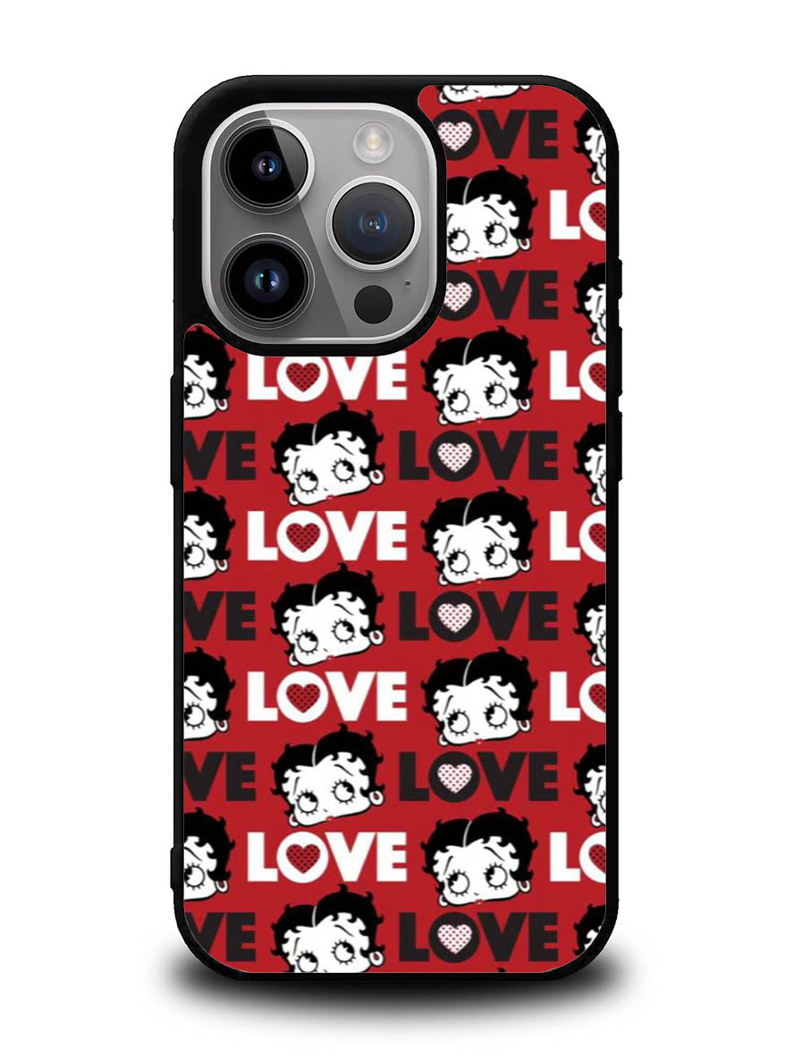 Betty Boop Love Cute Red iPhone 15 Pro Max Case OV1886