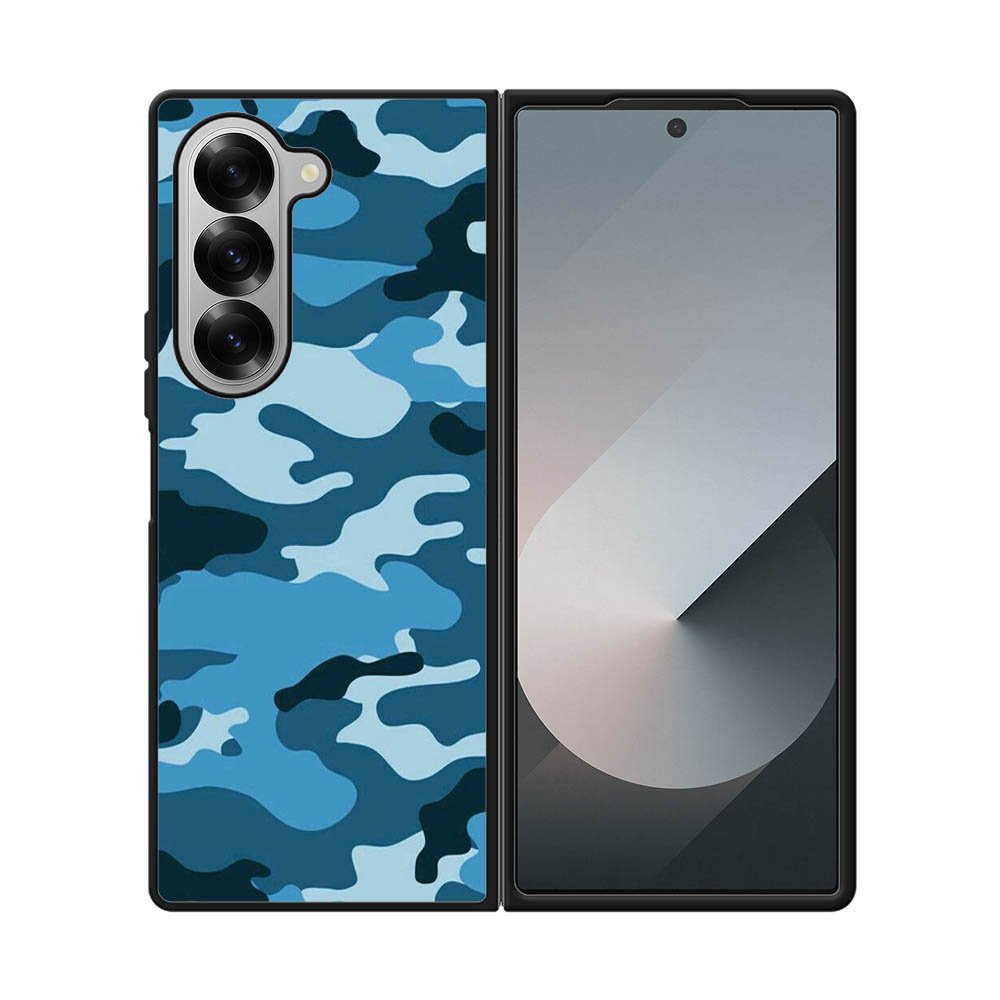 Camouflage Blue Samsung Galaxy Z Fold 7 5G Case QC4382