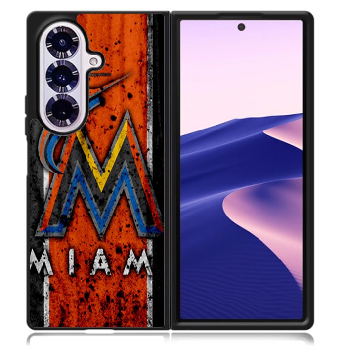 Miami Marlins Logo Samsung Galaxy Z Fold 7 Case OV1914