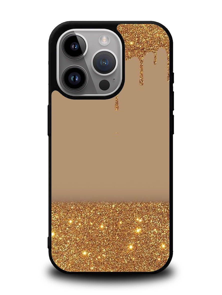 Dripping Gold Glitter iPhone 15 Pro Max Case OV4791