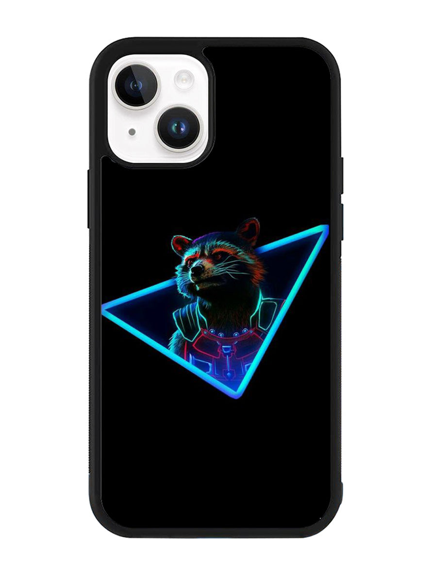 Rocket Raccoon Neon iPhone 15 Plus Case OV1920