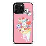 BTS BT21 Pink Cute iPhone 16 Pro Case OV4309