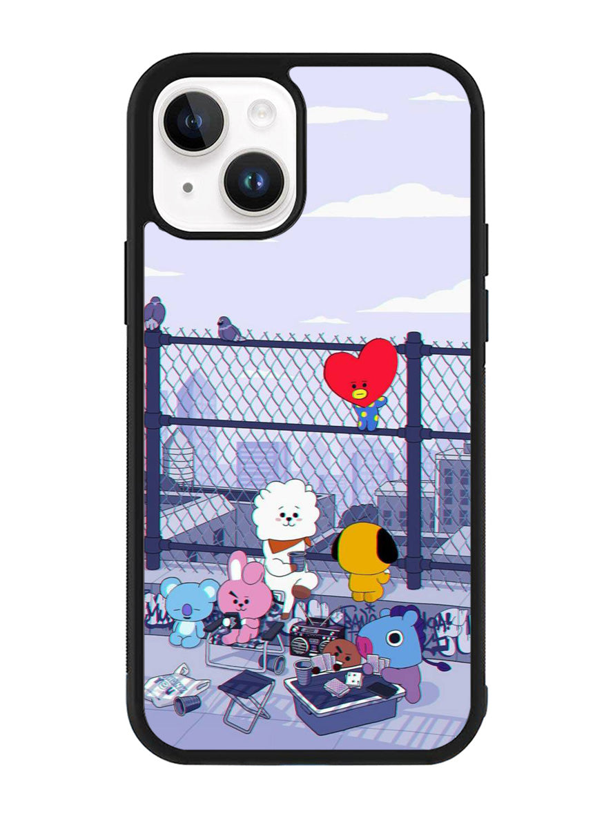 BTS BT21 Cute Rooftop iPhone 15 Plus Case OV4270