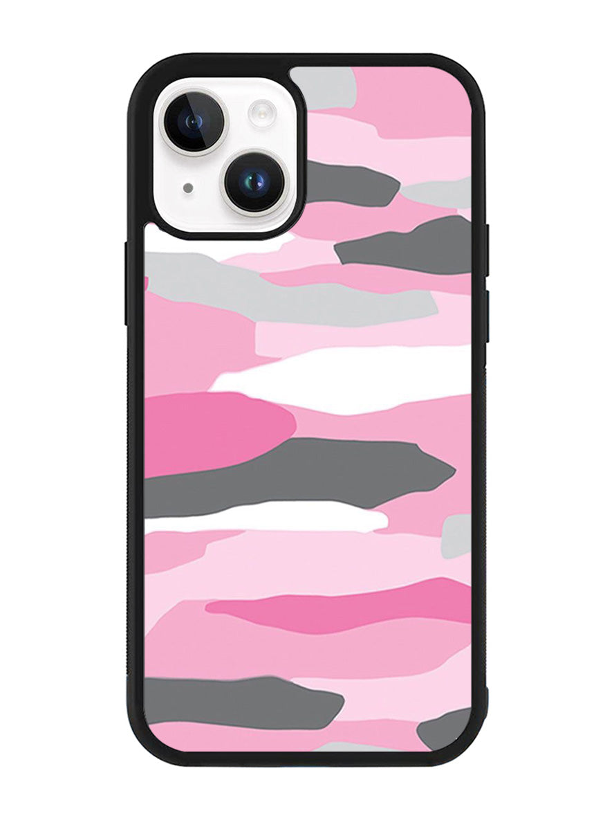 Pink Camo iPhone 14 Plus Case QC2911