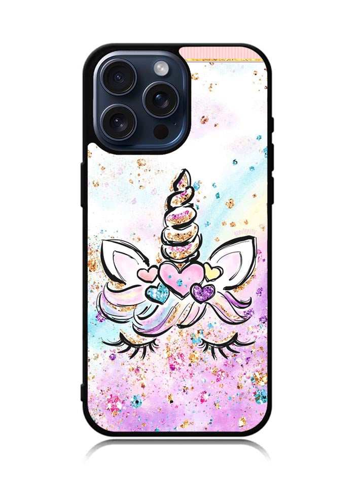 Cute Unicorn Sparkling iPhone 15 Pro Max Case OV8421