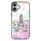 Cute Unicorn Sparkling iPhone 16 Case