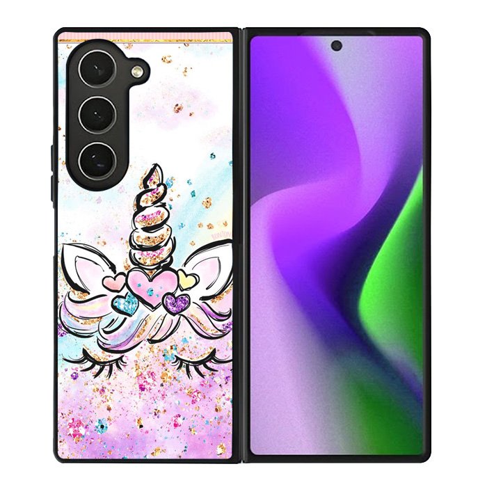 Cute Unicorn Sparkling Samsung Galaxy Z Fold 6 Case