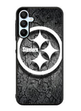 Steelers black and white Samsung Galaxy A35 5G Case OV6899