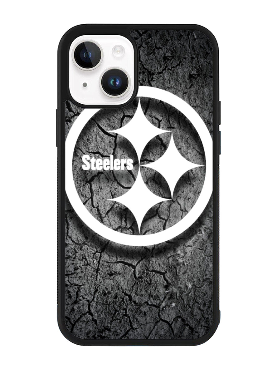 Steelers black and white iPhone 15 Case OV6899