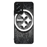 Steelers black and white Motorola Moto G Play 2024 Case OV6899