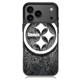 Steelers black and white iPhone 17 Pro Case OV6899