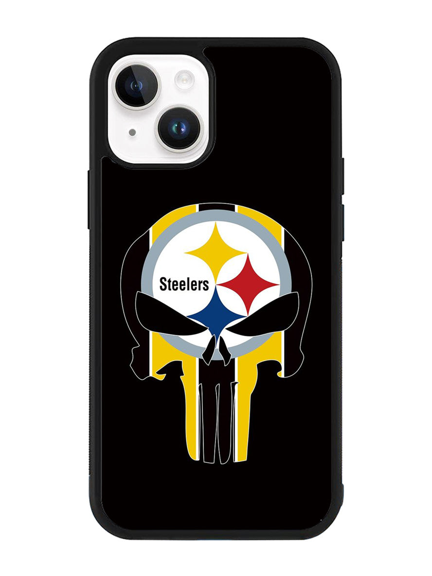 Pittsburgh Steelers skull flags iPhone 14 Plus Case QC2852