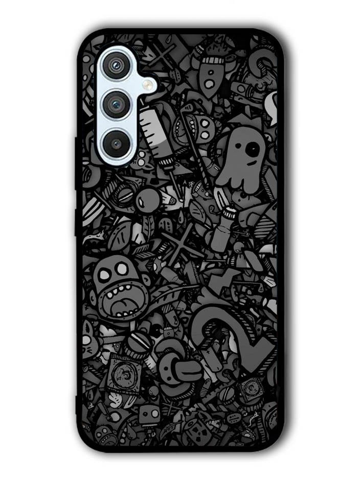 Doodle Grey Cool Samsung Galaxy A54 5G Case OV7100