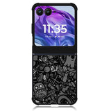Doodle Grey Cool Motorola Moto Razr Plus 2024 , Moto Razr+ 2024 Case OV7100