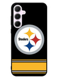 Pittsburgh Steelers Logo Strip Samsung Galaxy A55 5G Case