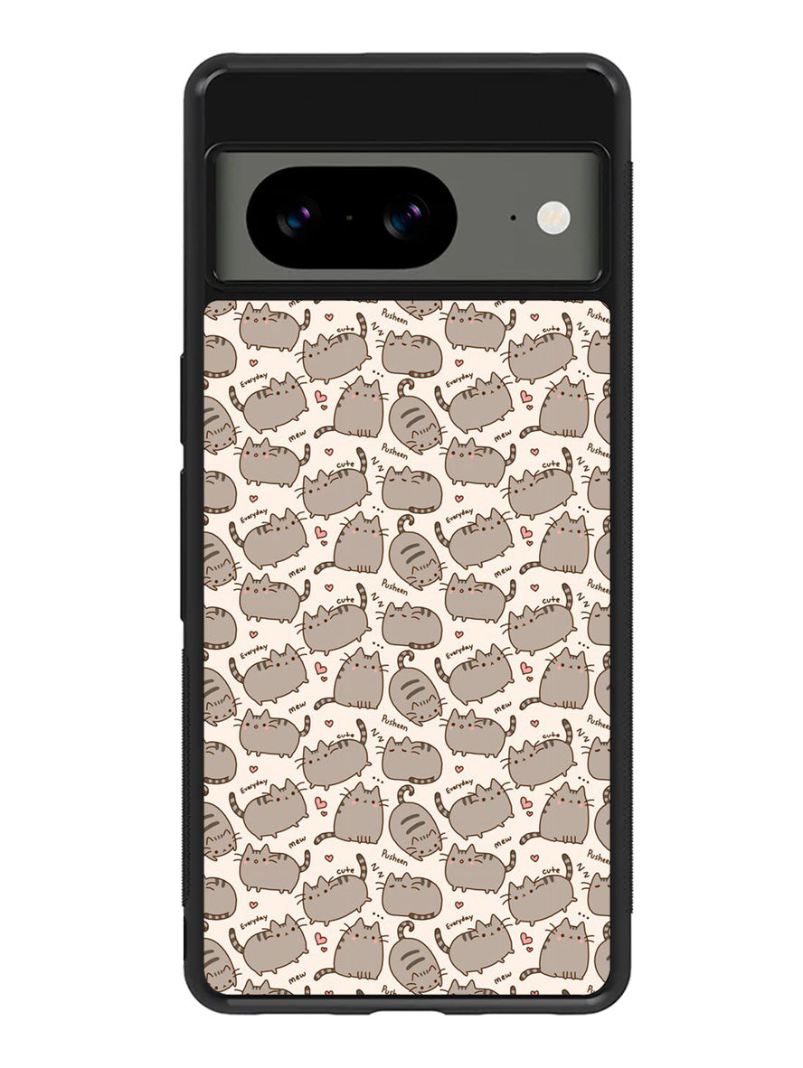 Pusheen The Cat Pattern Google Pixel 8A Case QC6949