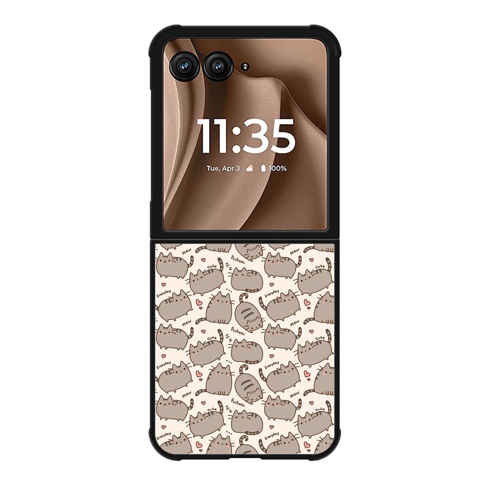 Pusheen The Cat Pattern Motorola Moto RAZR Plus 2025 Case OV6949