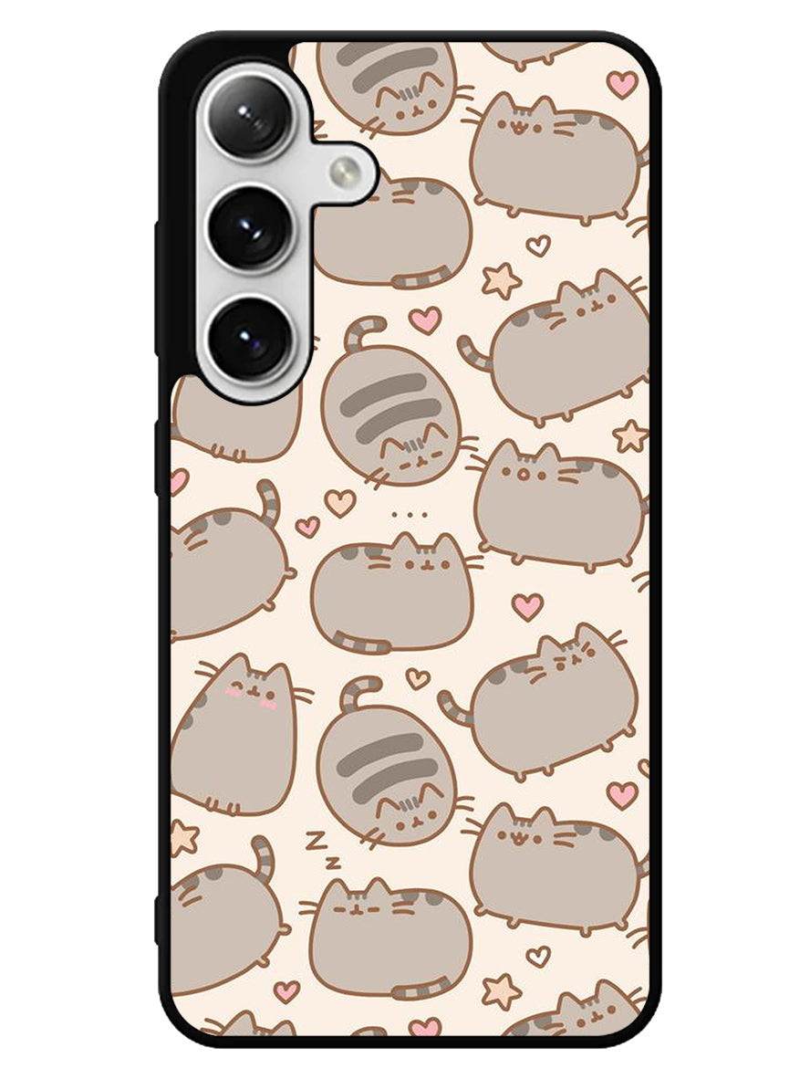 Pusheen The Cat Pattern Samsung Galaxy S25 5G Case