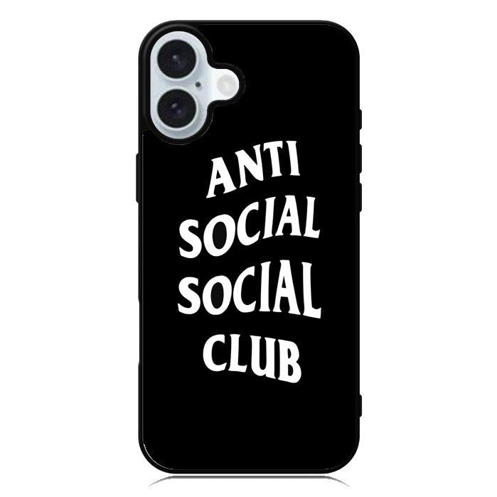 Anti Social Social Club Black White iPhone 16 Plus Case QC7174