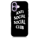 Anti Social Social Club Black White iPhone 17 Case OV7174