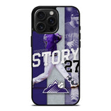 Trevor Story 27 Colorado Rockies iPhone 16 Pro Max Case OV9832