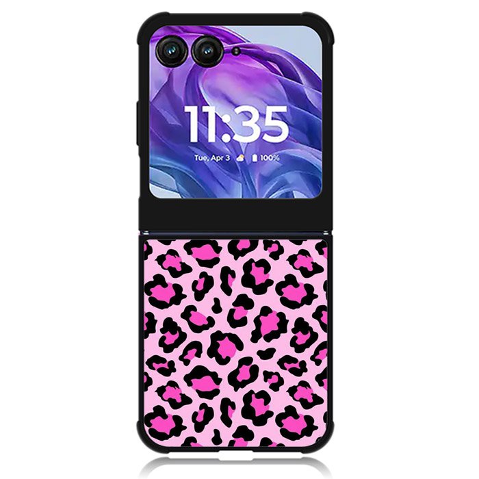 Leopard Pink Pattern Motorola Moto Razr Plus 2024 , Moto Razr+ 2024 Case OV9854