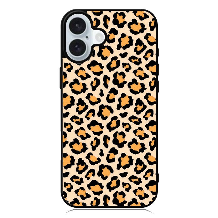 Leopard Orange Pattern iPhone 16 Case QC9853