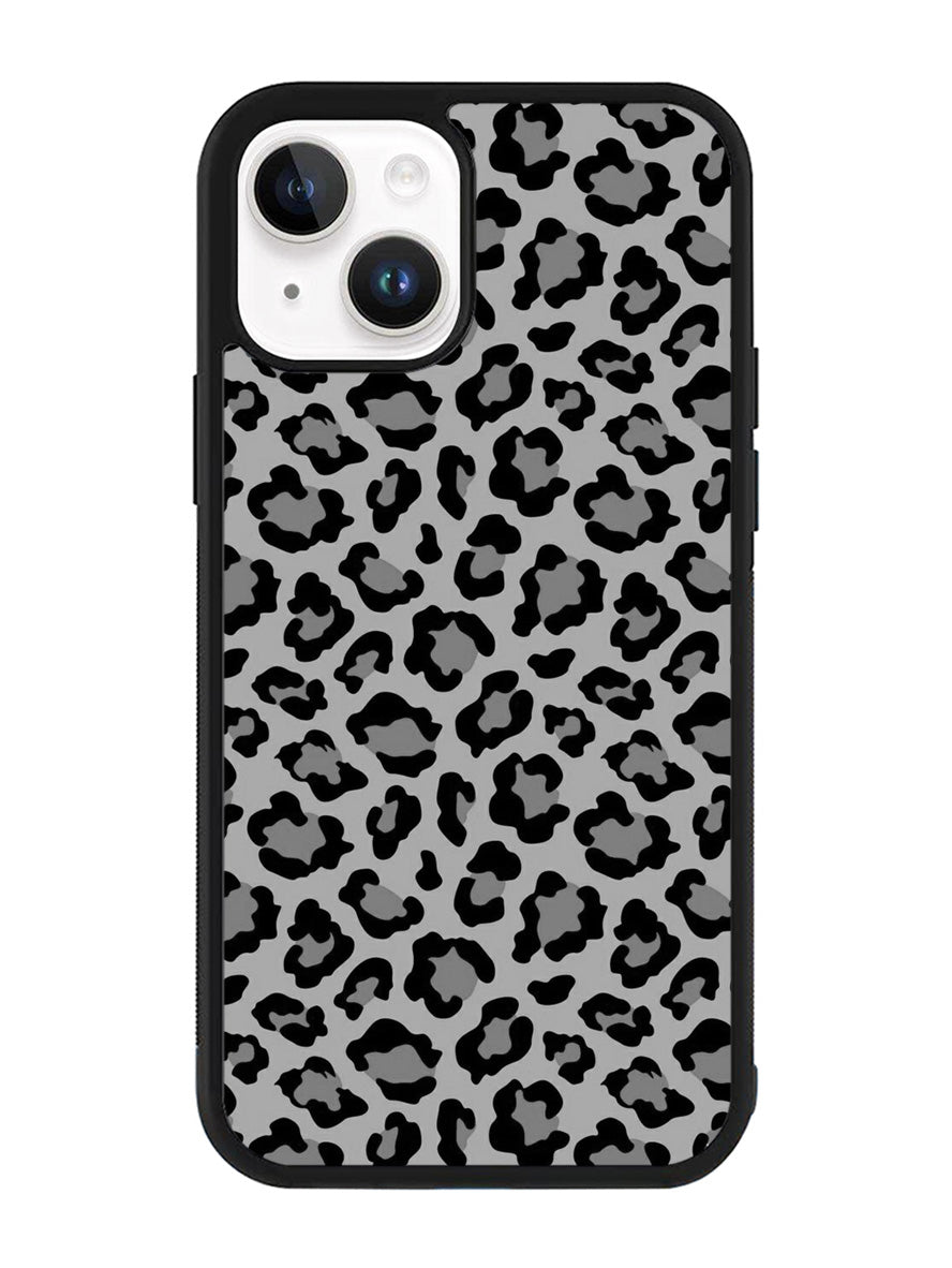 Leopard Grey Pattern iPhone 15 Plus Case OV9852