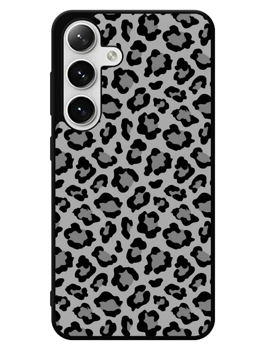 Leopard Grey Pattern Samsung Galaxy S24 5G Case