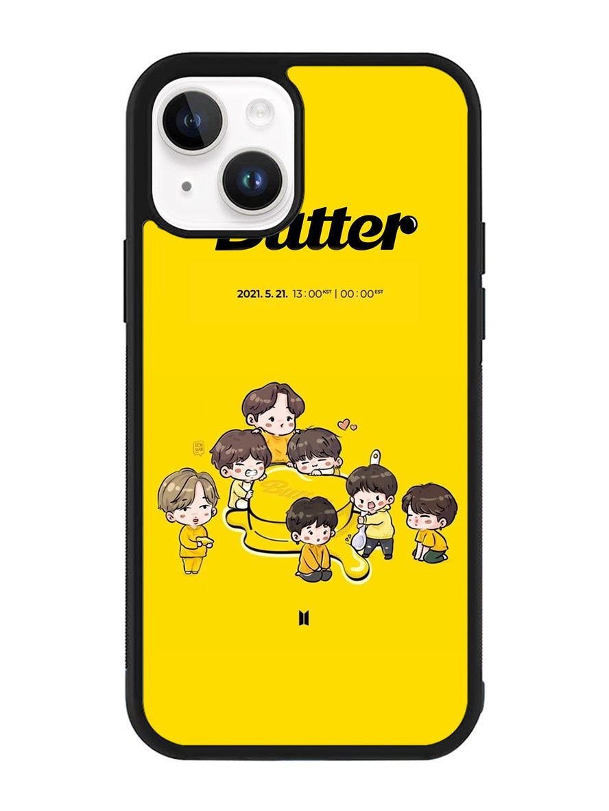 BTS Butter Chibi Wallpaper iPhone 15 Case OV9868