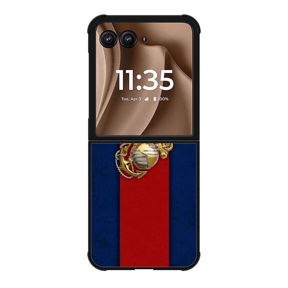 Marine Corps Red Blue Motorola Moto RAZR Plus 2025 Case OV9882
