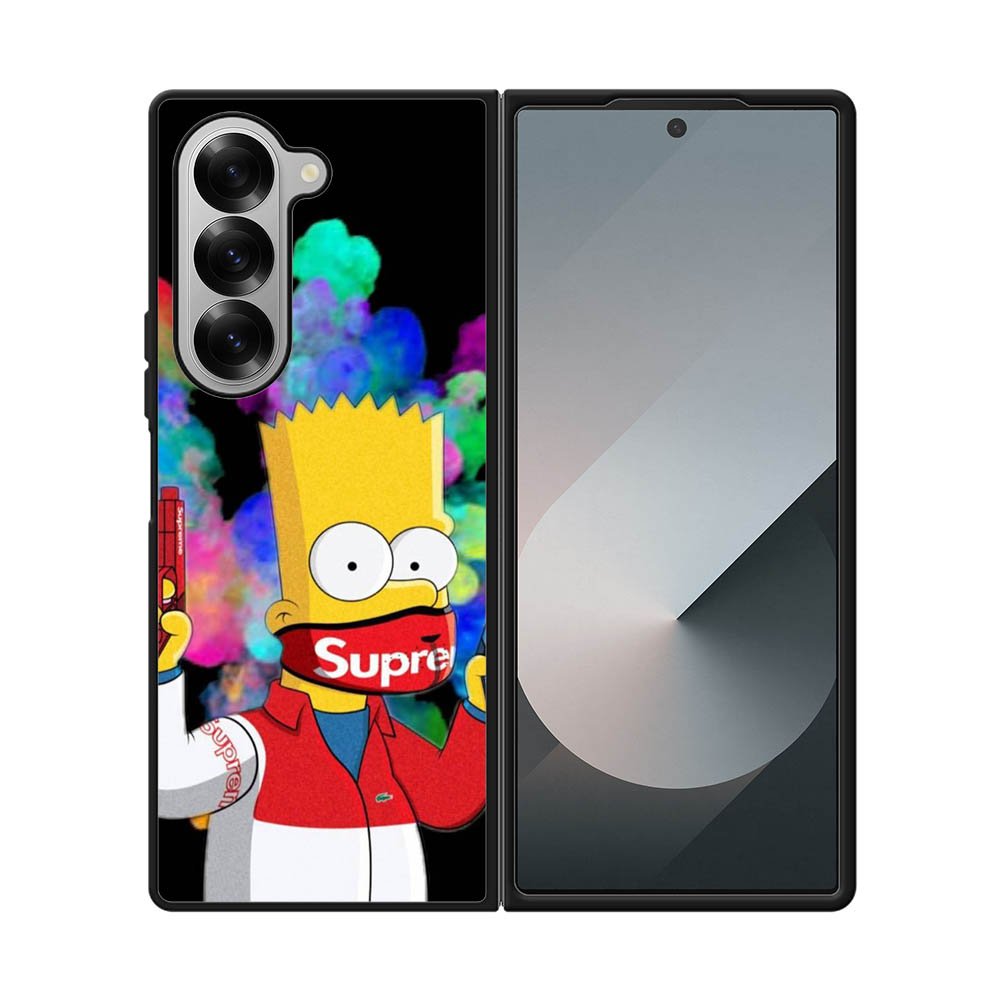 Bart Simpsons Fog And Gun Samsung Galaxy Z Fold 7 5G Case QC9889