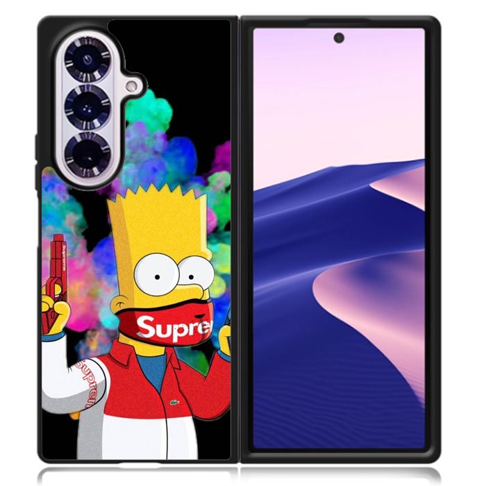 Bart Simpsons Fog And Gun Samsung Galaxy Z Fold 7 Case OV9889