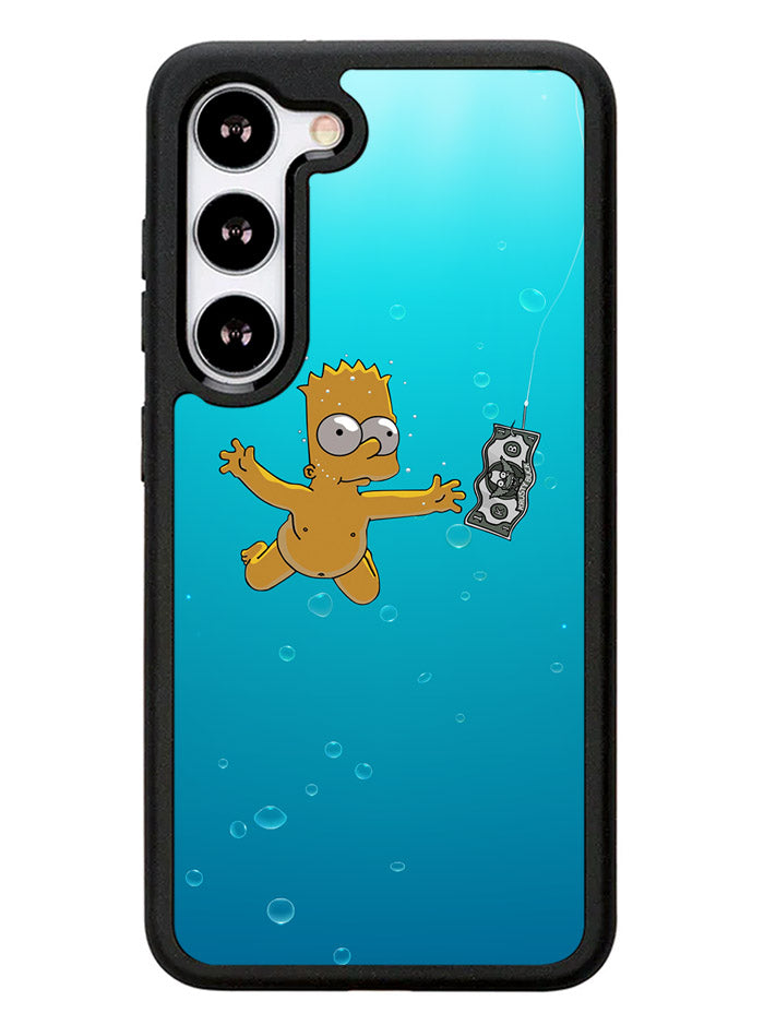 Bart Simpsons Nevermind Nirvana Samsung Galaxy S23 Plus 5G / Samsung Galaxy S23+ 5G Case