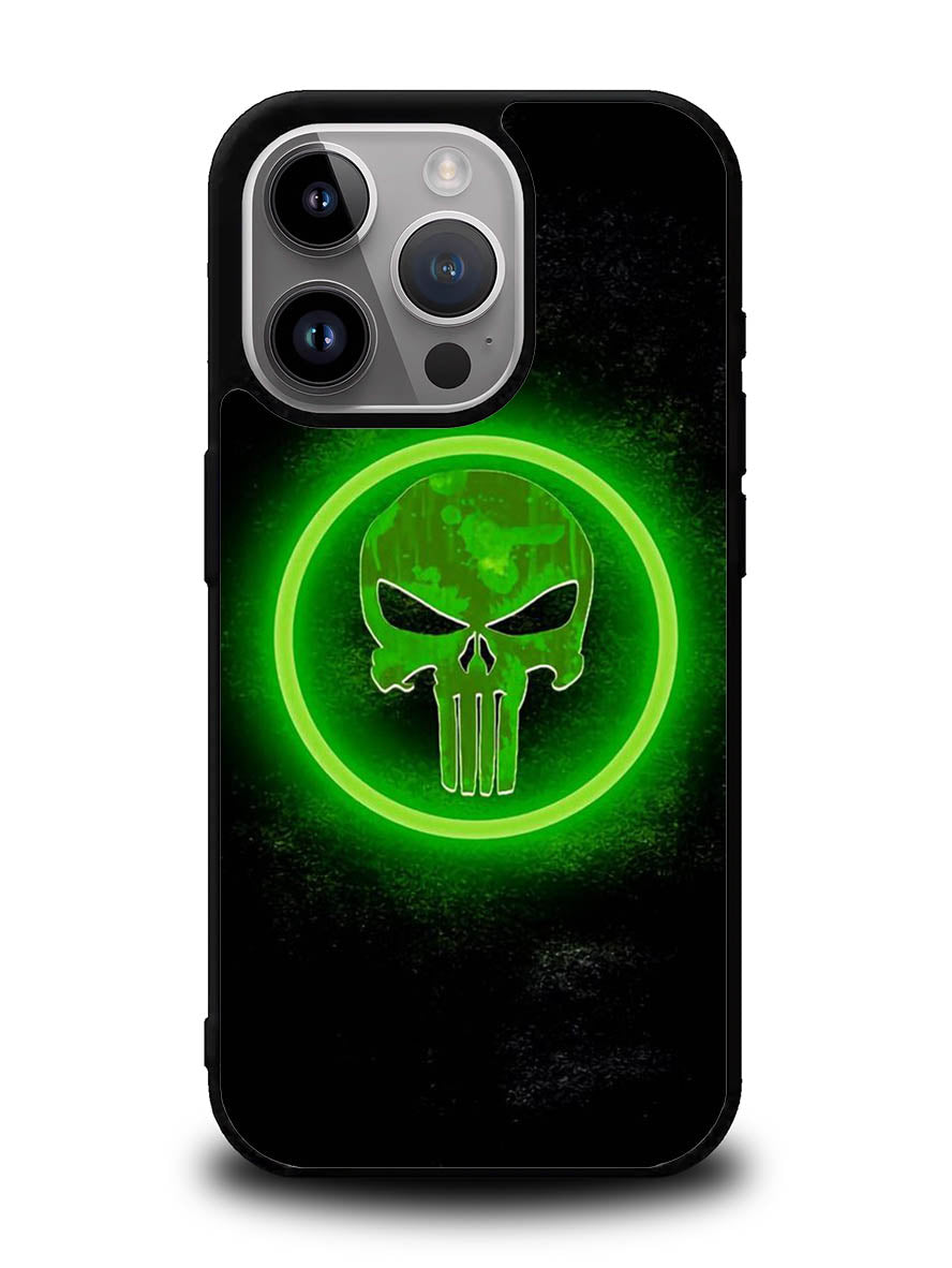 Punisher Green Glow iPhone 14 Pro Case QC9918