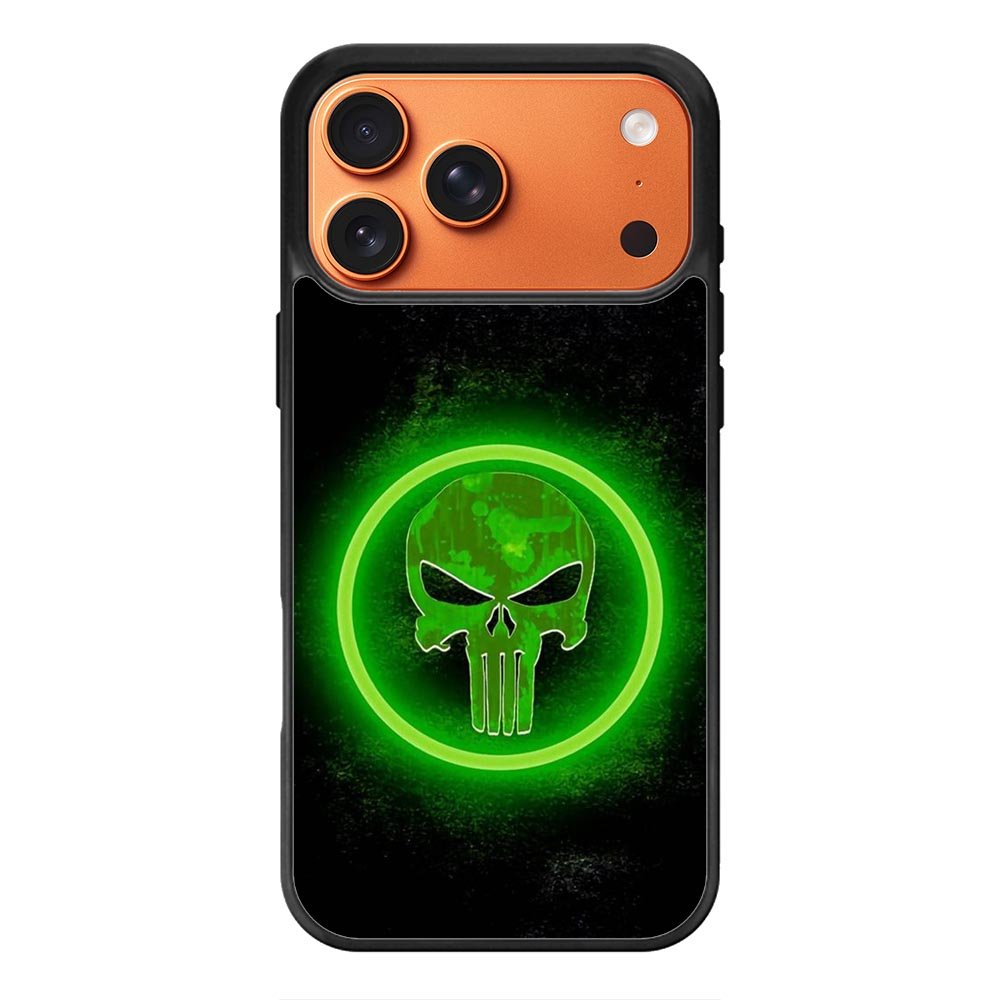 Punisher Green Glow iPhone 17 Pro Max Case QC9918