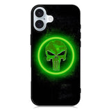 Punisher Green Glow iPhone 16 Plus Case QC9918