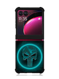 Punisher Blue Glow Motorola Moto Razr Plus 2023 , Moto Razr+ 2023 Case OV9917