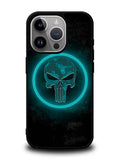 Punisher Blue Glow iPhone 15 Pro Max Case OV9917